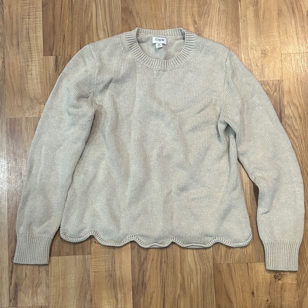J. Crew Light Gray Crew Neck Sweater